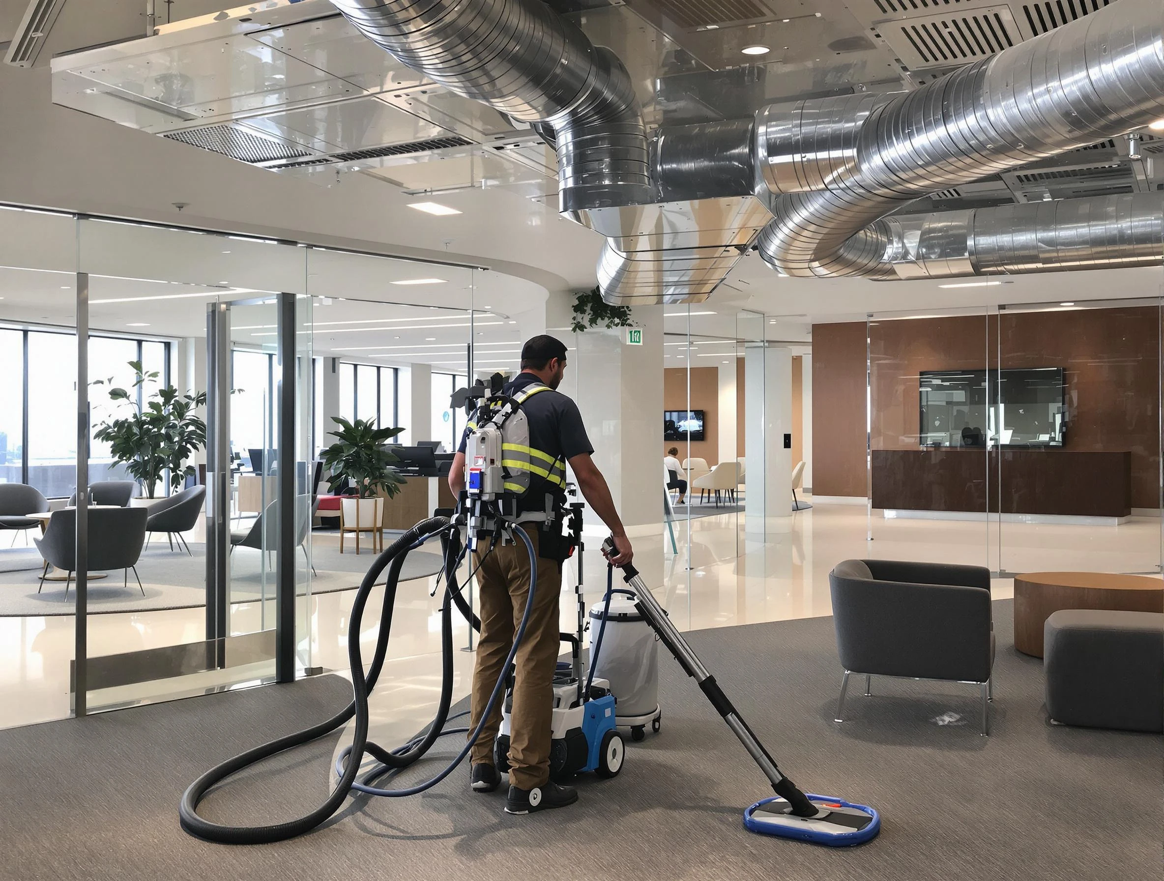 Commercial duct cleaning service by Ross Air Duct Cleaning in Ross