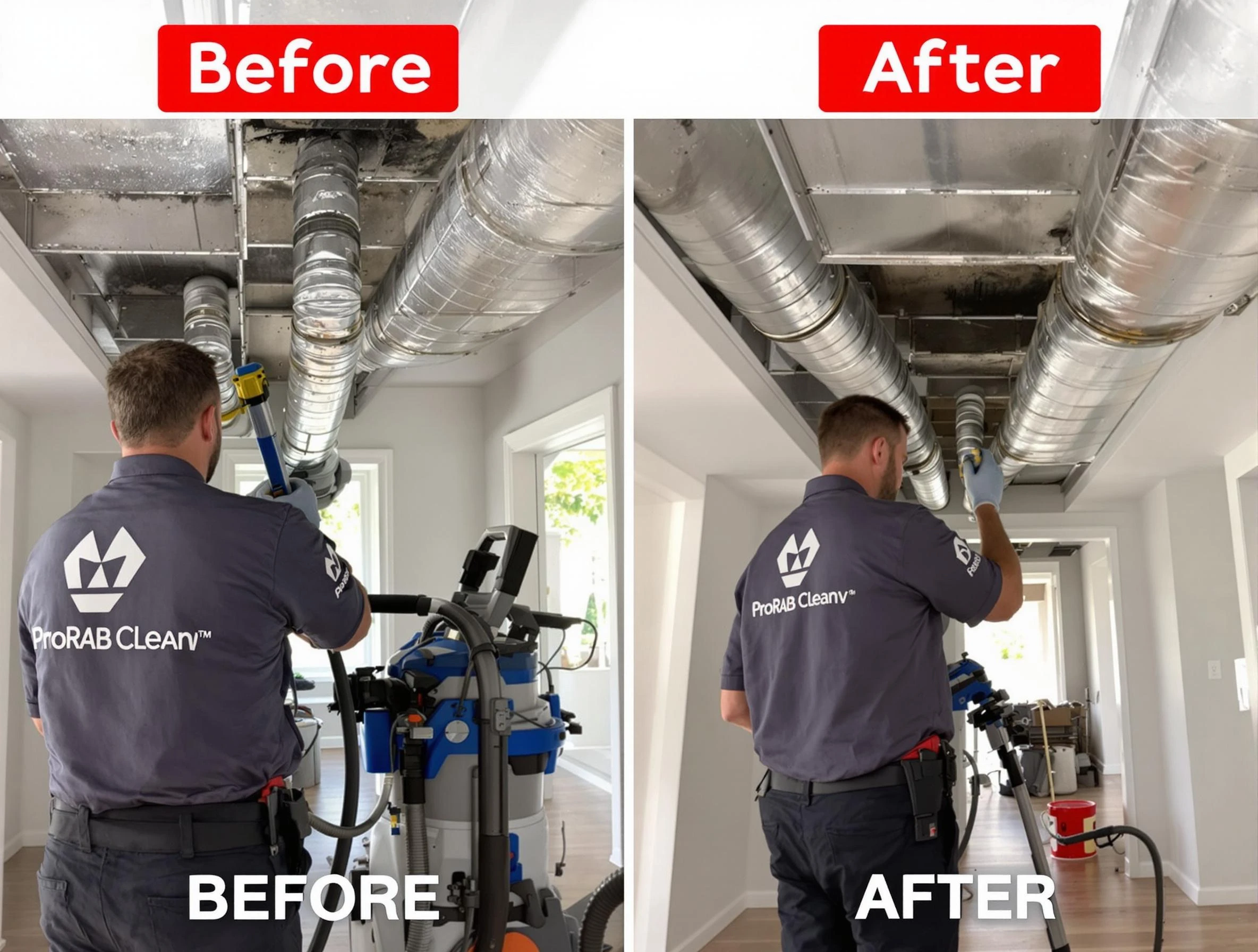 Ross Air Duct Cleaning expert performing thorough residential duct cleaning in a Ross home